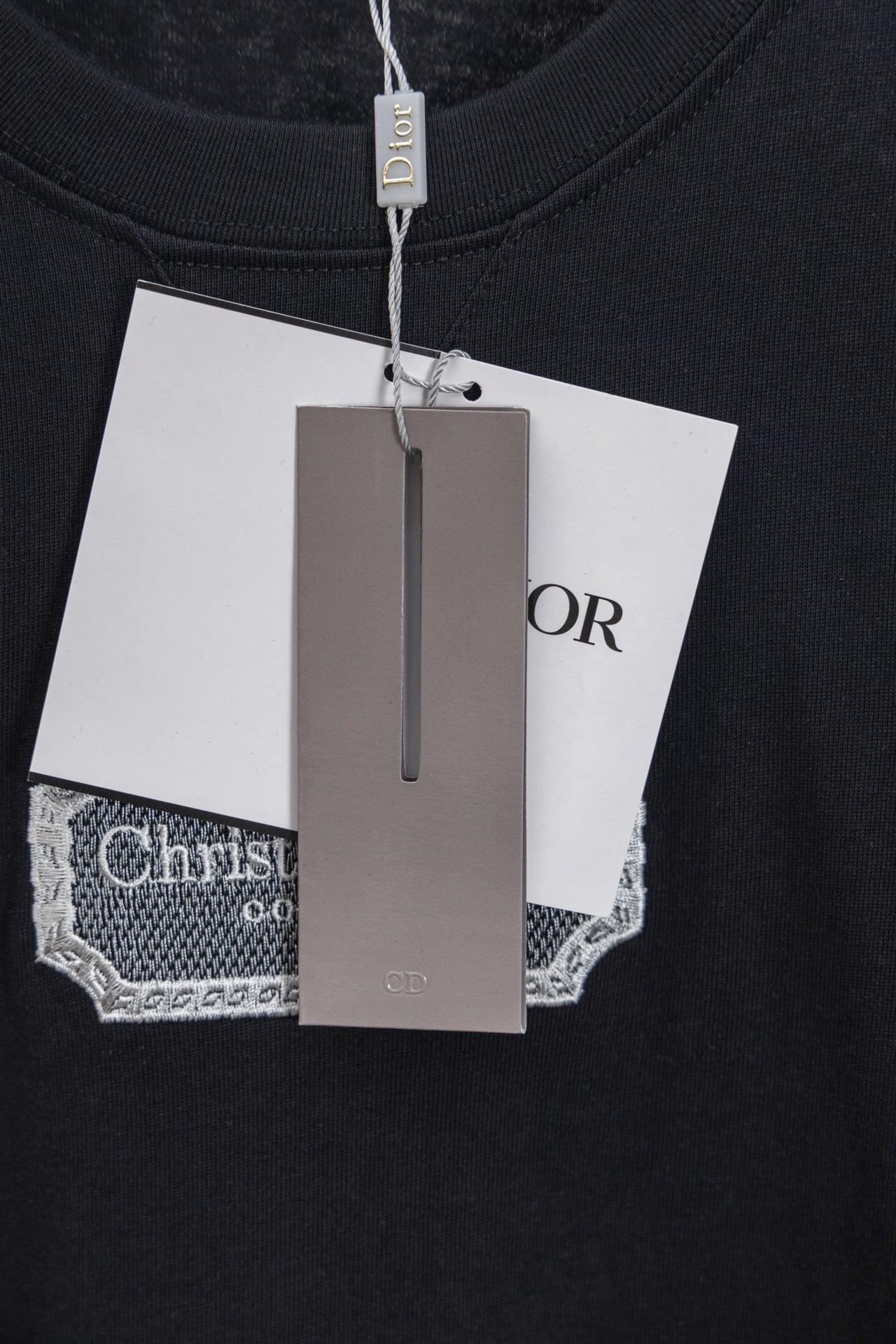DIOR Couture Blade Embroidery T-Shirt – Premium Cotton | Sizes S–XL