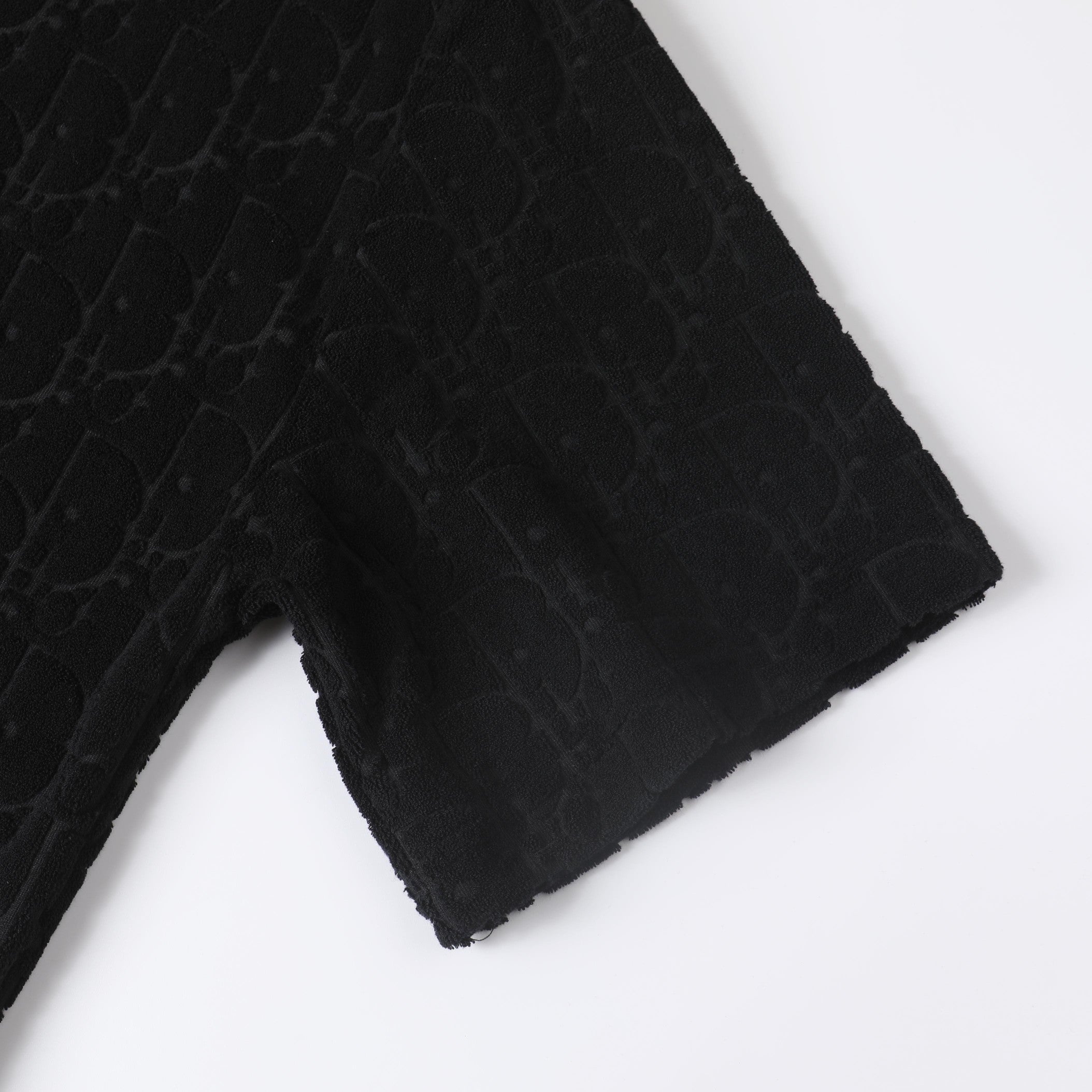 DIOR 2024SS Jacquard Cotton T-Shirt – Black/White | Sizes S–XL (Unisex)