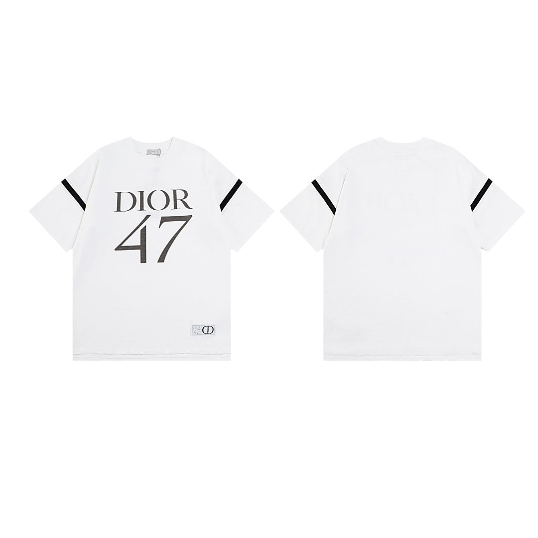 DIOR SS24 “47” Logo Print T-Shirt | Premium Slub Cotton | Sizes XS–L