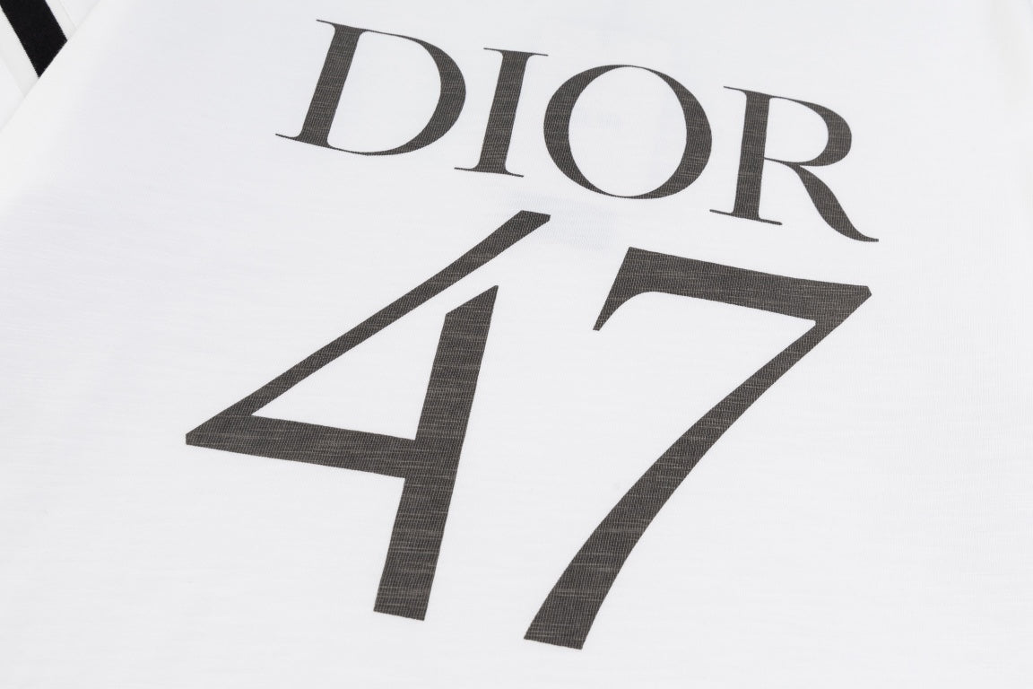 DIOR SS24 “47” Logo Print T-Shirt | Premium Slub Cotton | Sizes XS–L