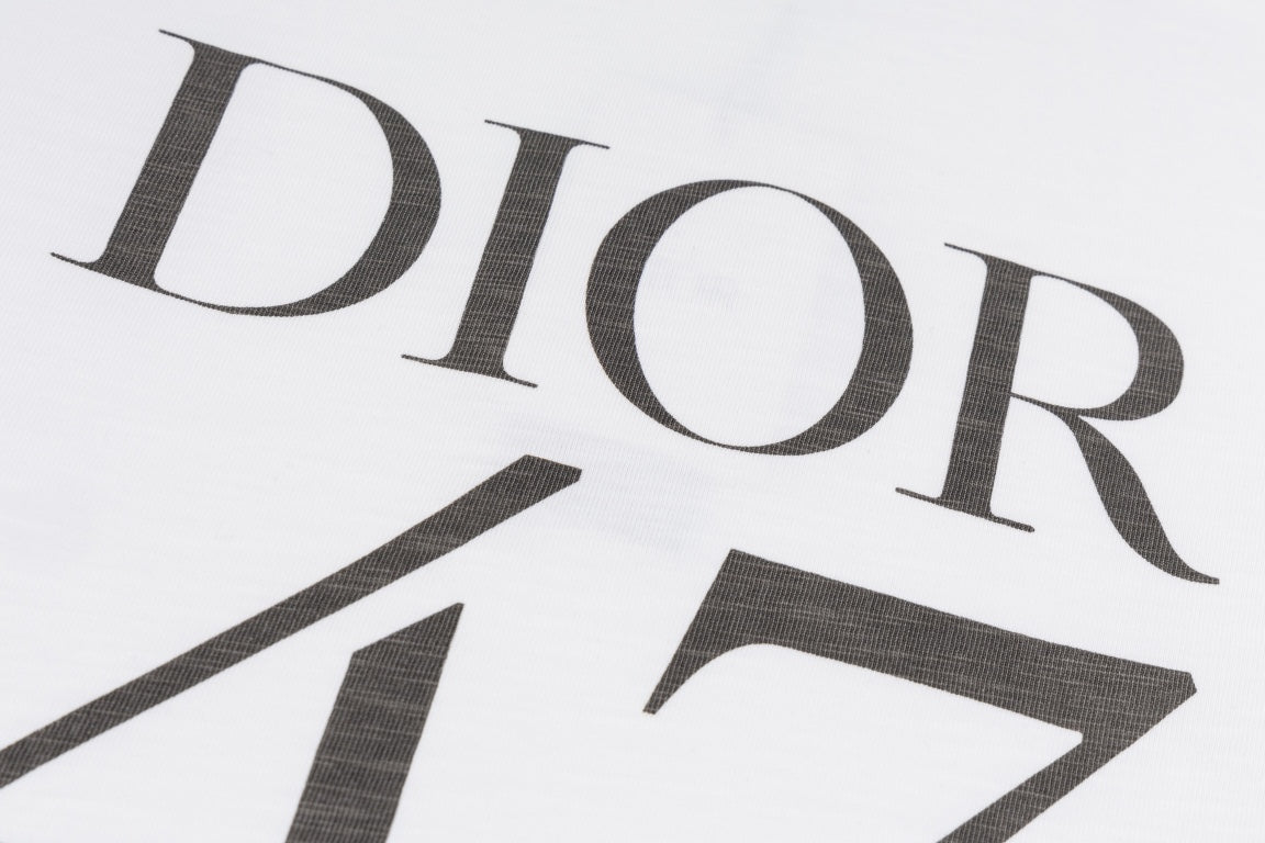 DIOR SS24 “47” Logo Print T-Shirt | Premium Slub Cotton | Sizes XS–L