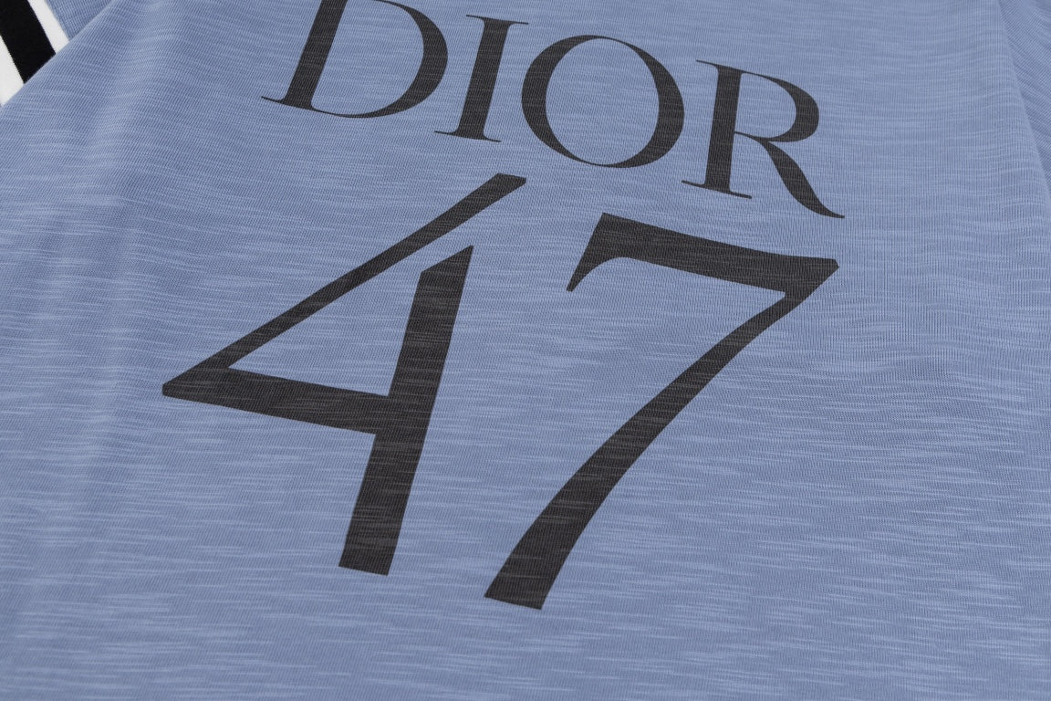 DIOR SS24 “47” Logo Print T-Shirt | Premium Slub Cotton | Sizes XS–L