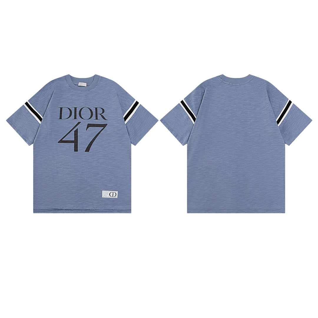 DIOR SS24 “47” Logo Print T-Shirt | Premium Slub Cotton | Sizes XS–L