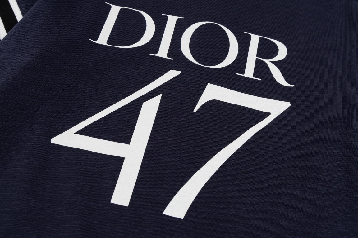 Elevate your wardrobe with the DIOR SS24 “47” Logo Print T-Shirt, a modern staple crafted with Dior’s signature precision and luxury.