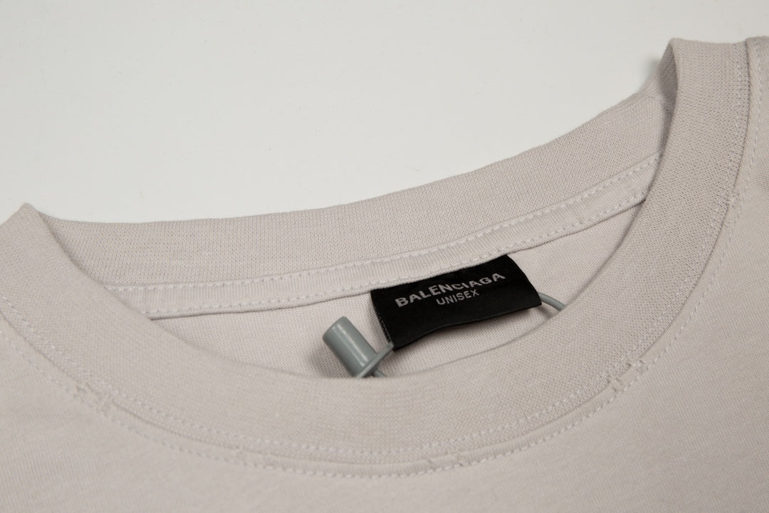 BALENCIAGA Cracked Reverse Logo Distressed T-Shirt – Unisex Oversized Fit | Sizes XS–L