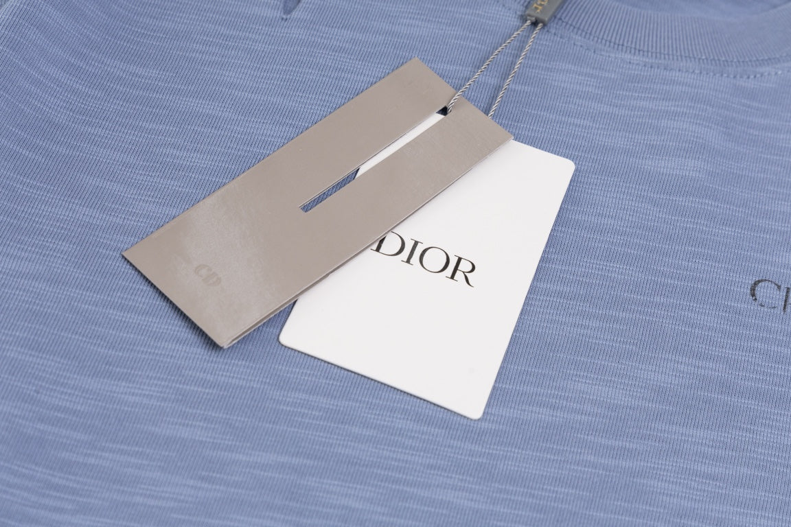 DIOR SS24 Distressed “Burnout” Letter Print T-Shirt | Premium Slub Cotton | Sizes XS–L