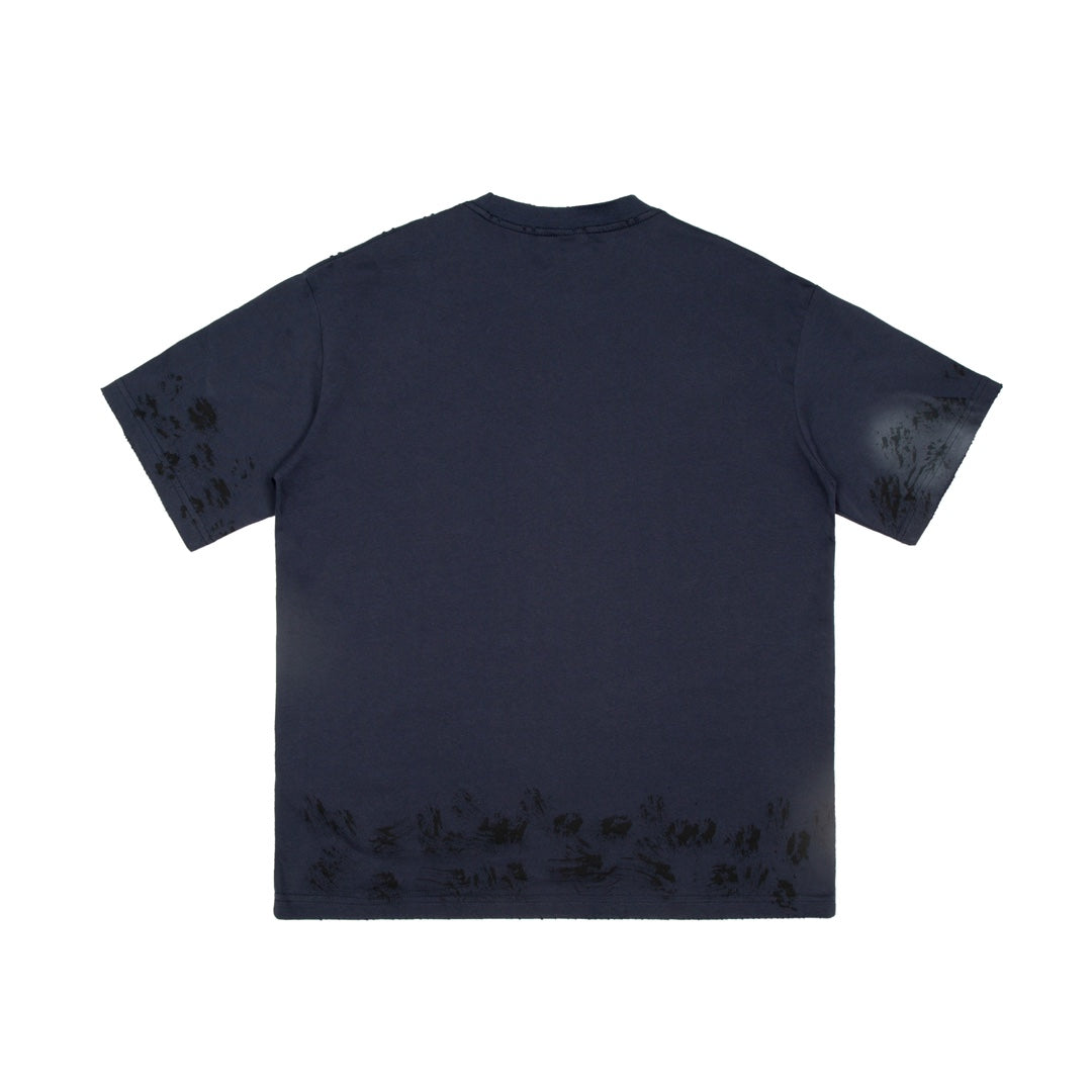 BALENCIAGA Oversized M Logo Print T-Shirt – Distressed Graffiti Style | Unisex XS–L