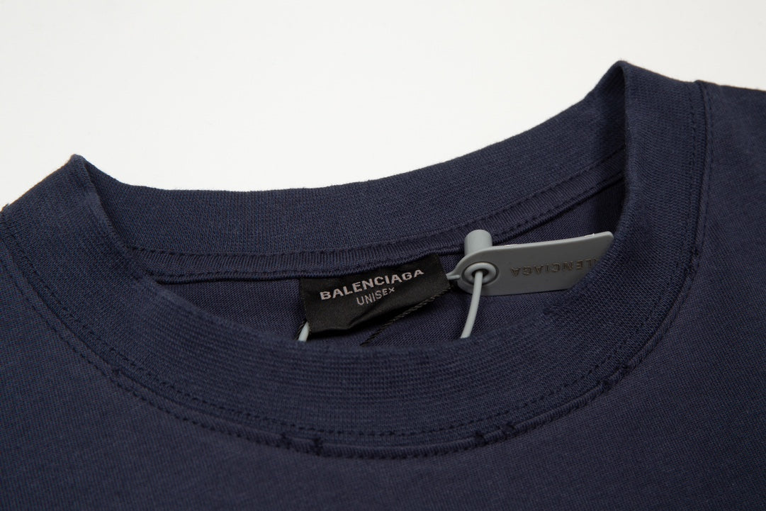BALENCIAGA Oversized M Logo Print T-Shirt – Distressed Graffiti Style | Unisex XS–L