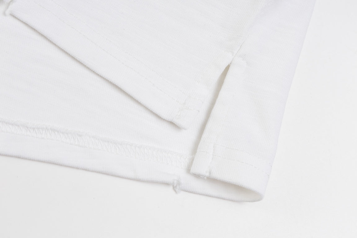 DIOR SS24 Distressed “Burnout” Letter Print T-Shirt | Premium Slub Cotton | Sizes XS–L