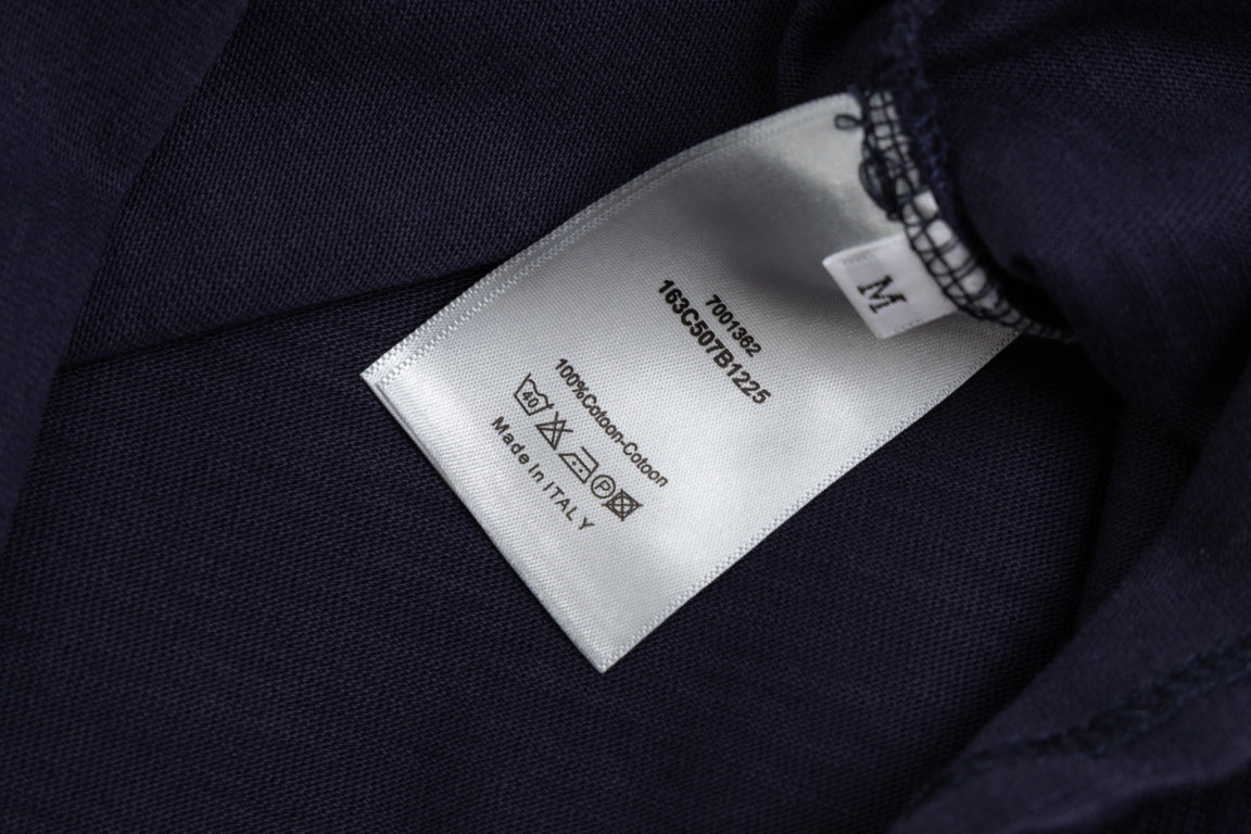 DIOR SS24 Distressed “Burnout” Letter Print T-Shirt | Premium Slub Cotton | Sizes XS–L