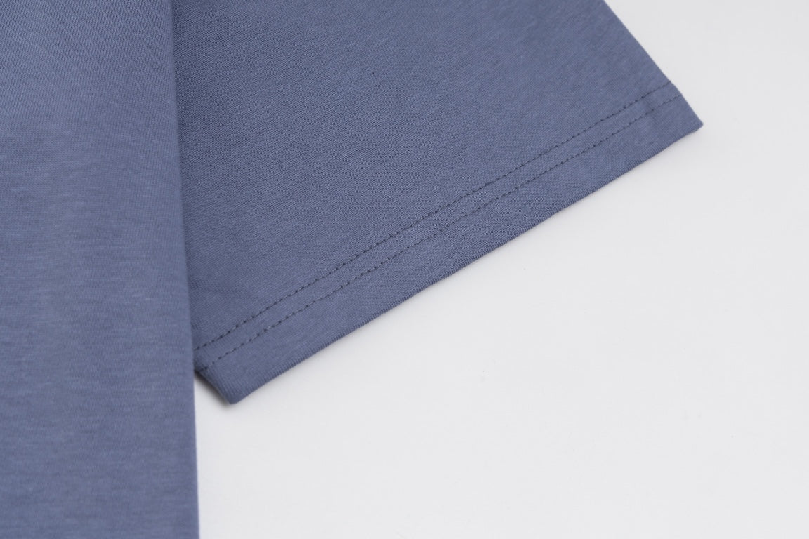 DIOR SS24 “Big O” Appliqué Embroidery T-Shirt | Premium 280g Cotton | Sizes XS–L | White, Purple-Grey