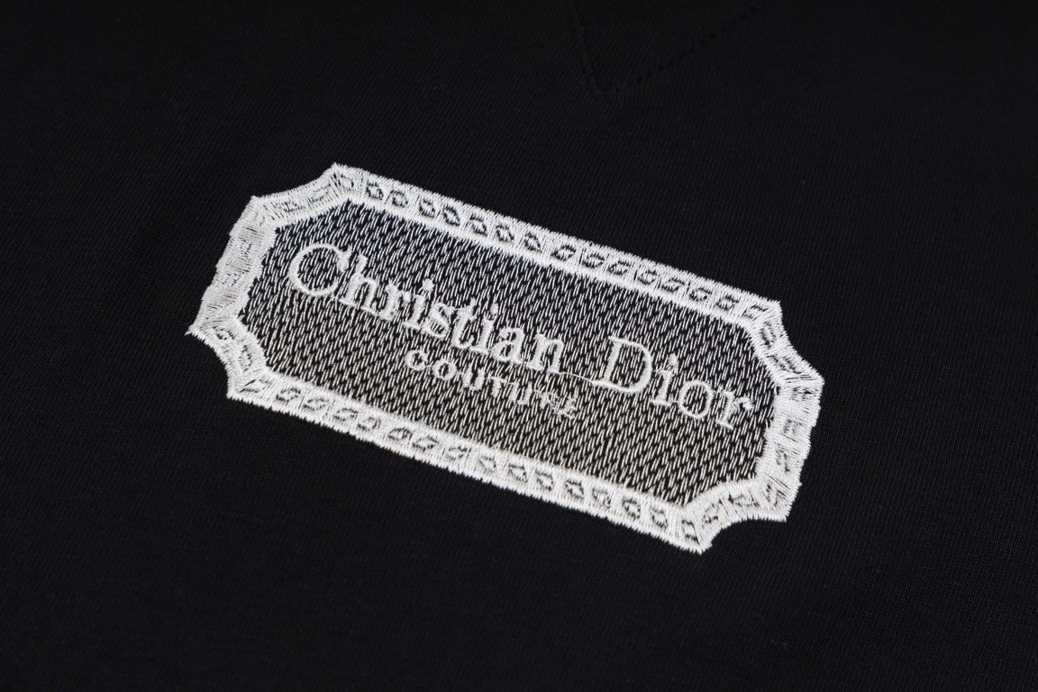 DIOR Couture Blade Embroidery T-Shirt | Premium 280g Cotton | Sizes XS–L | Black, White, Blue