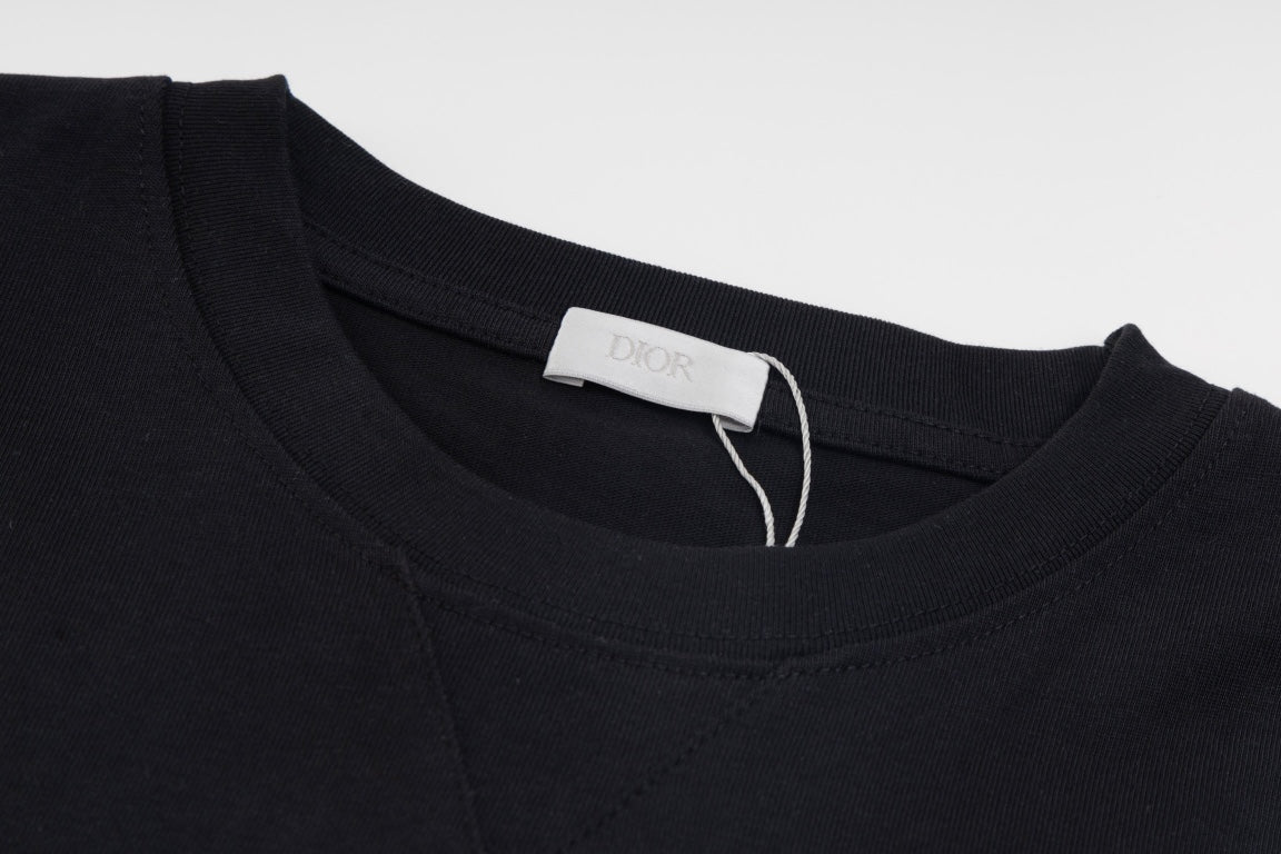 DIOR Couture Blade Embroidery T-Shirt | Premium 280g Cotton | Sizes XS–L | Black, White, Blue