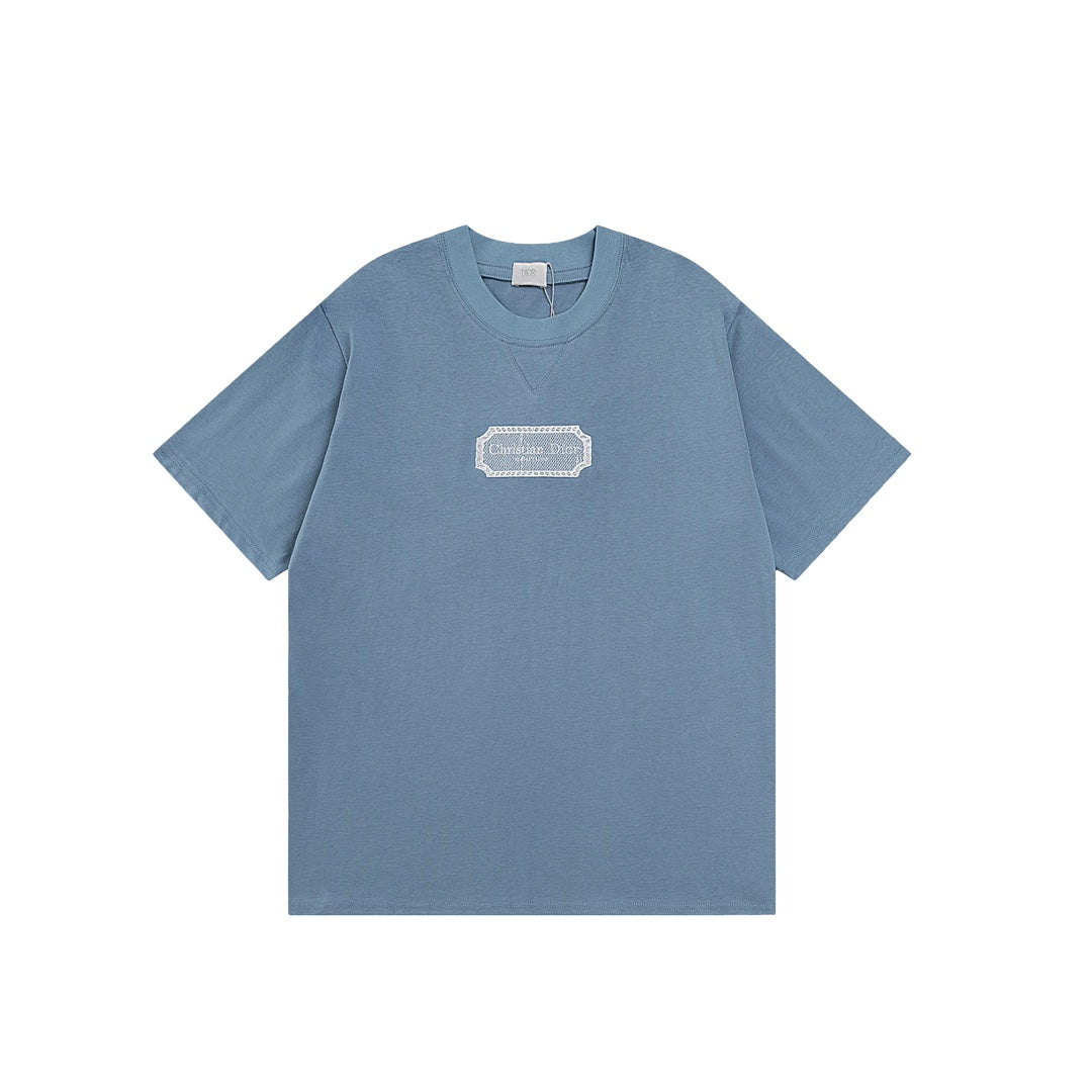 DIOR Couture Blade Embroidery T-Shirt | Premium 280g Cotton | Sizes XS–L | Black, White, Blue