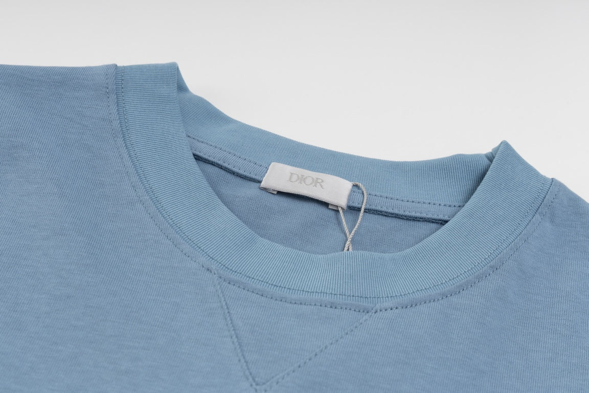 DIOR Couture Blade Embroidery T-Shirt | Premium 280g Cotton | Sizes XS–L | Black, White, Blue