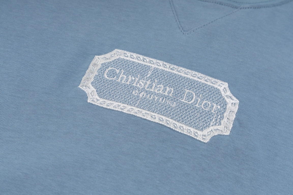 DIOR Couture Blade Embroidery T-Shirt | Premium 280g Cotton | Sizes XS–L | Black, White, Blue
