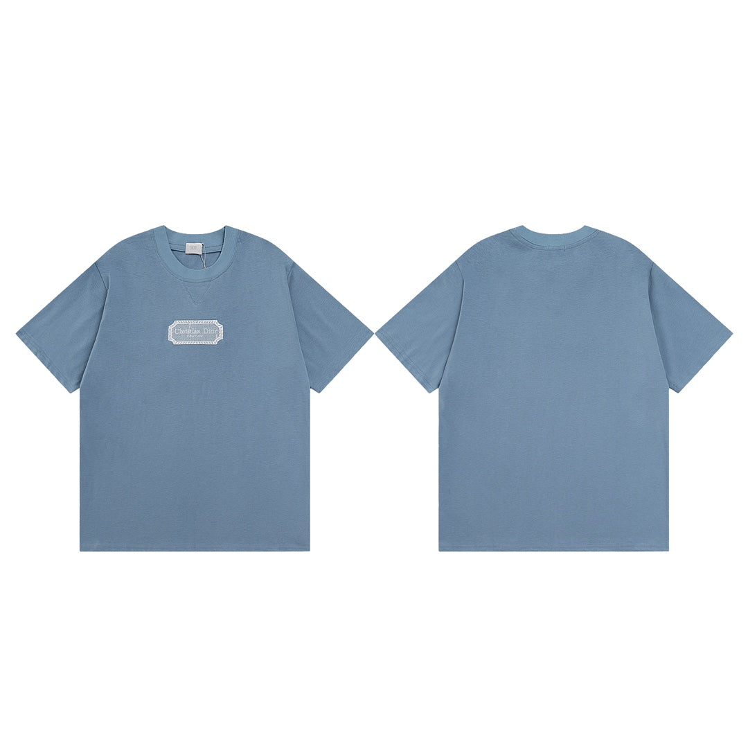 DIOR Couture Blade Embroidery T-Shirt | Premium 280g Cotton | Sizes XS–L | Black, White, Blue