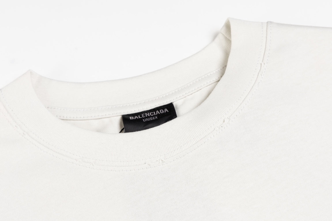BALENCIAGA Melted Logo Distressed Oversized T-Shirt Unisex XS–L