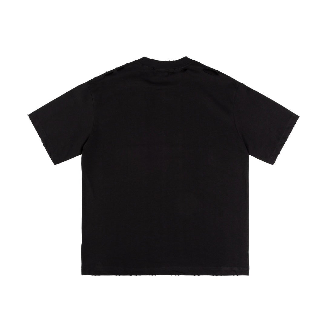BALENCIAGA Eye Chart Logo Distressed Oversized T-Shirt Unisex XS–L