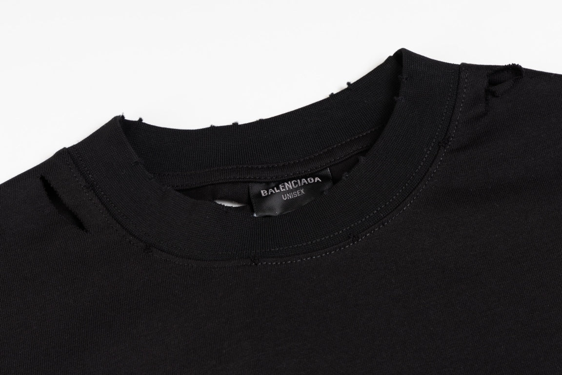 BALENCIAGA Eye Chart Logo Distressed Oversized T-Shirt Unisex XS–L