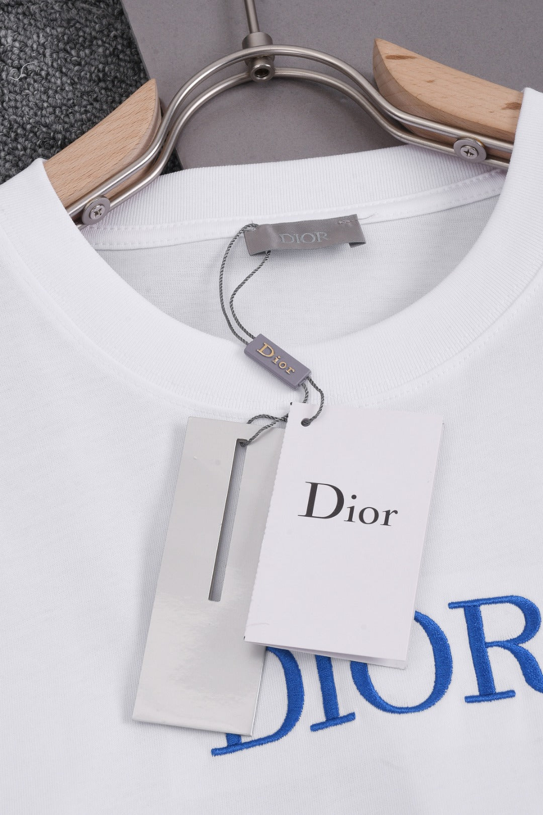DIOR 25SS CD Gradient Print & Embroidered Logo T-Shirt | Pure Cotton | Black & White | Sizes XS–L