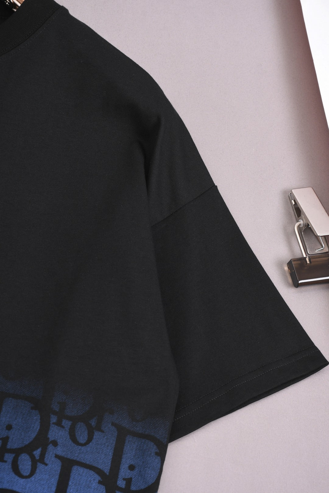 DIOR 25SS CD Gradient Print & Embroidered Logo T-Shirt | Pure Cotton | Black & White | Sizes XS–L