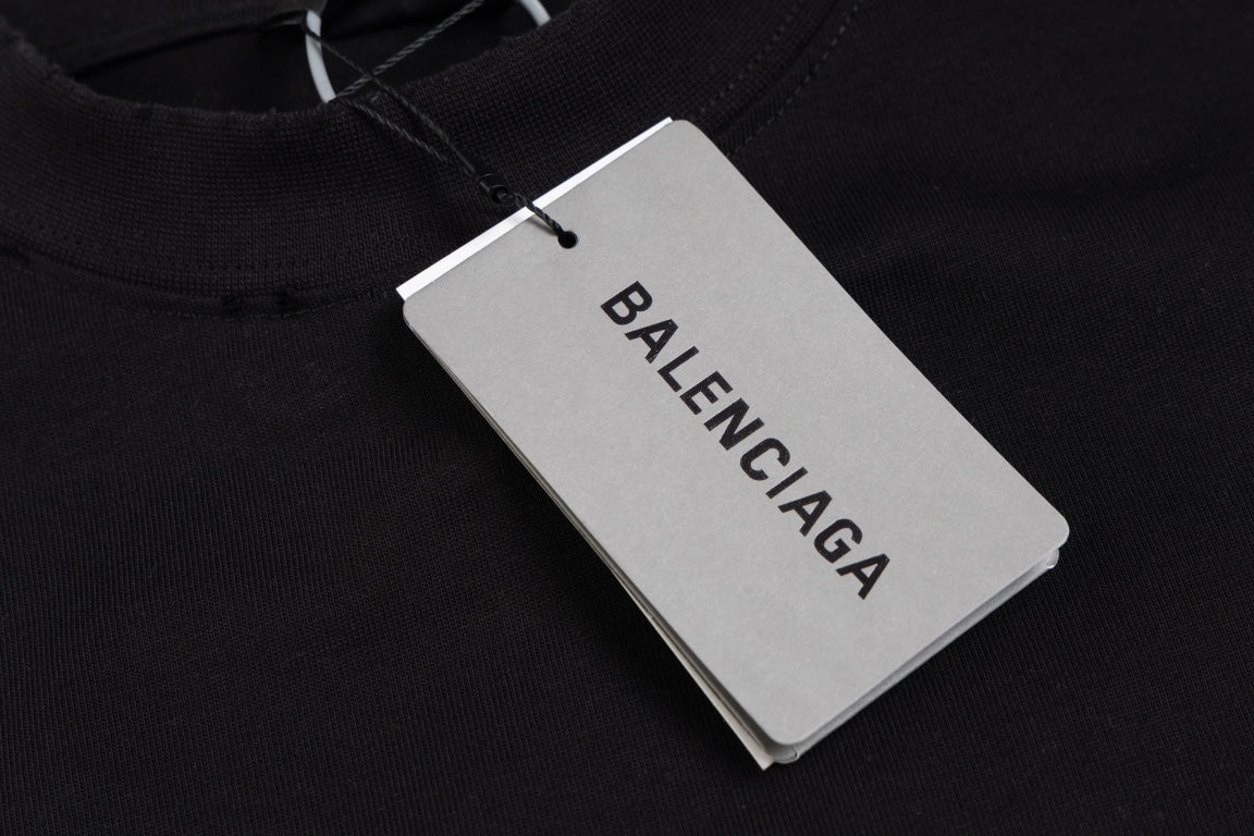 BALENCIAGA Distressed Earth Graphic Oversized T-Shirt Unisex 1–4