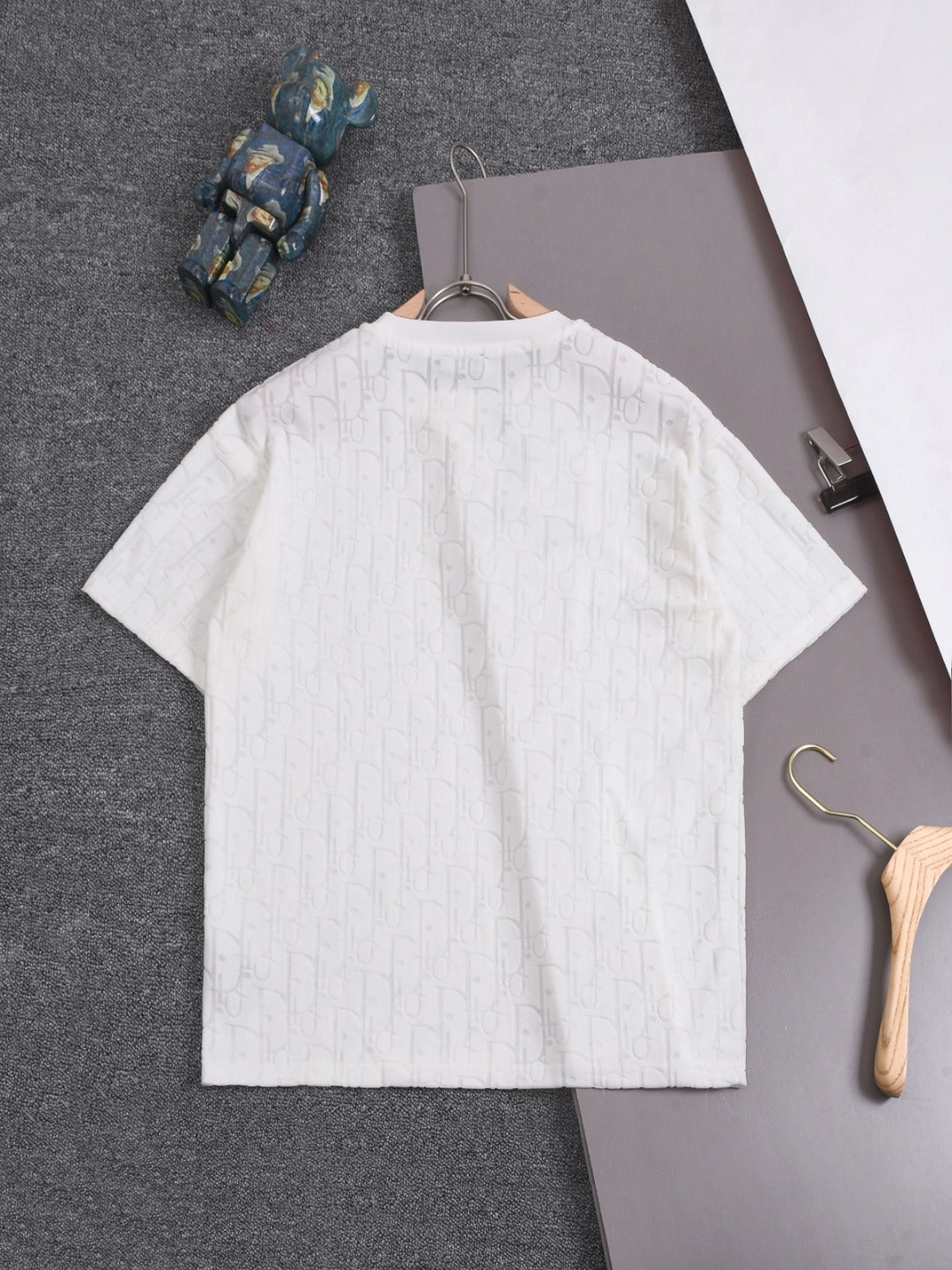 DIOR 25SS Classic Monogram Jacquard Logo T-Shirt | Terry Texture | Pure Cotton | XS–L | 6 Colors