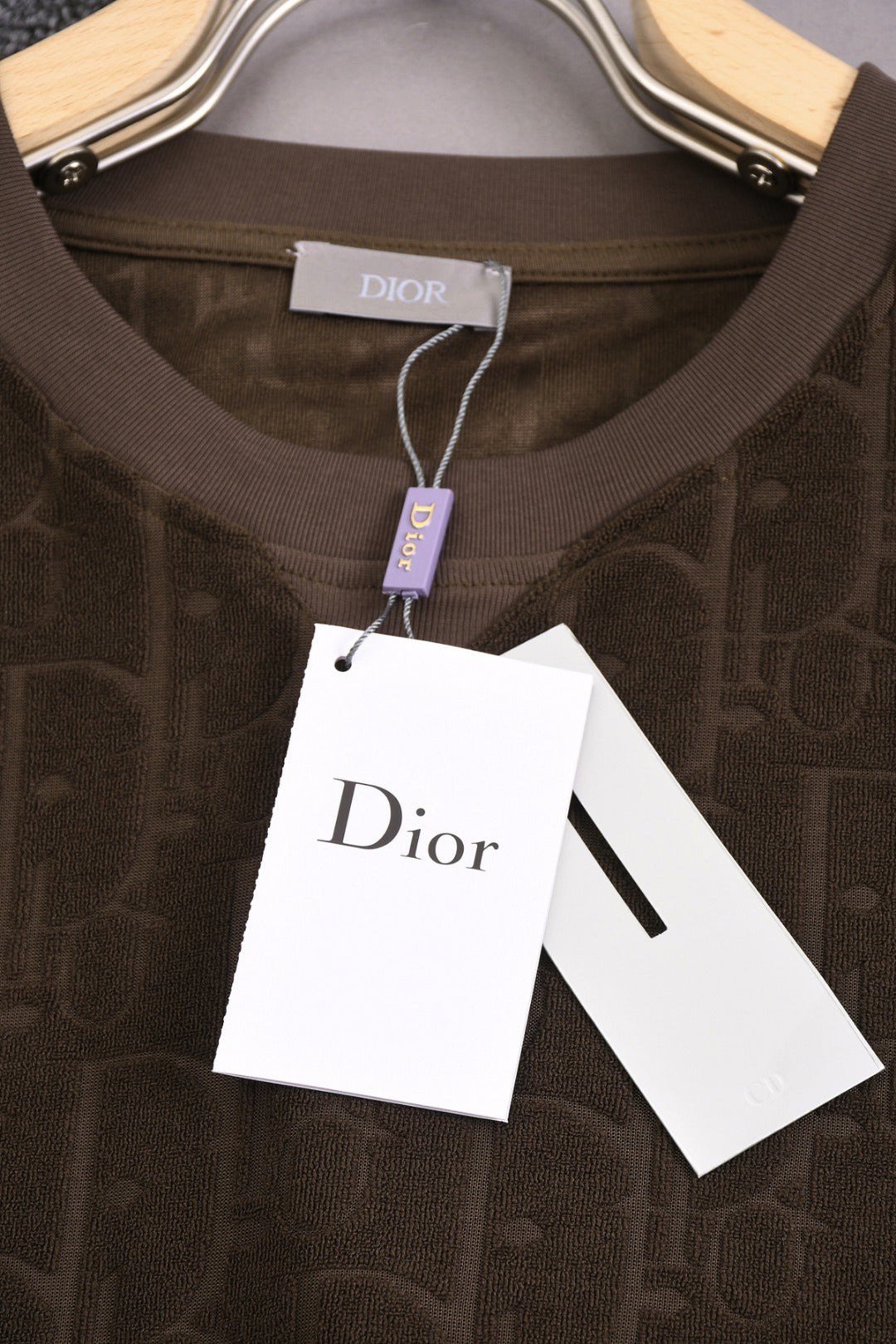 DIOR 25SS Classic Monogram Jacquard Logo T-Shirt | Terry Texture | Pure Cotton | XS–L | 6 Colors