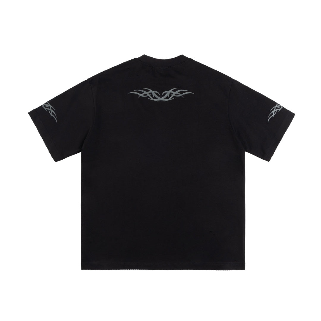 BALENCIAGA Totem Heart Lettering Print T-Shirt Premium Heavyweight Oversized Unisex - Size XS/S/M/L