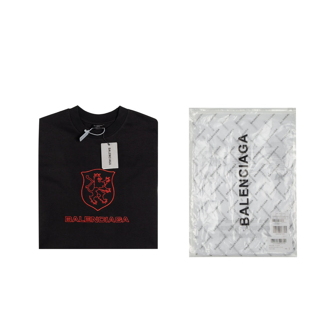 BALENCIAGA Mamba Collaboration Embroidered Logo T-Shirt Premium Oversized Unisex - Size 1/2/3/4