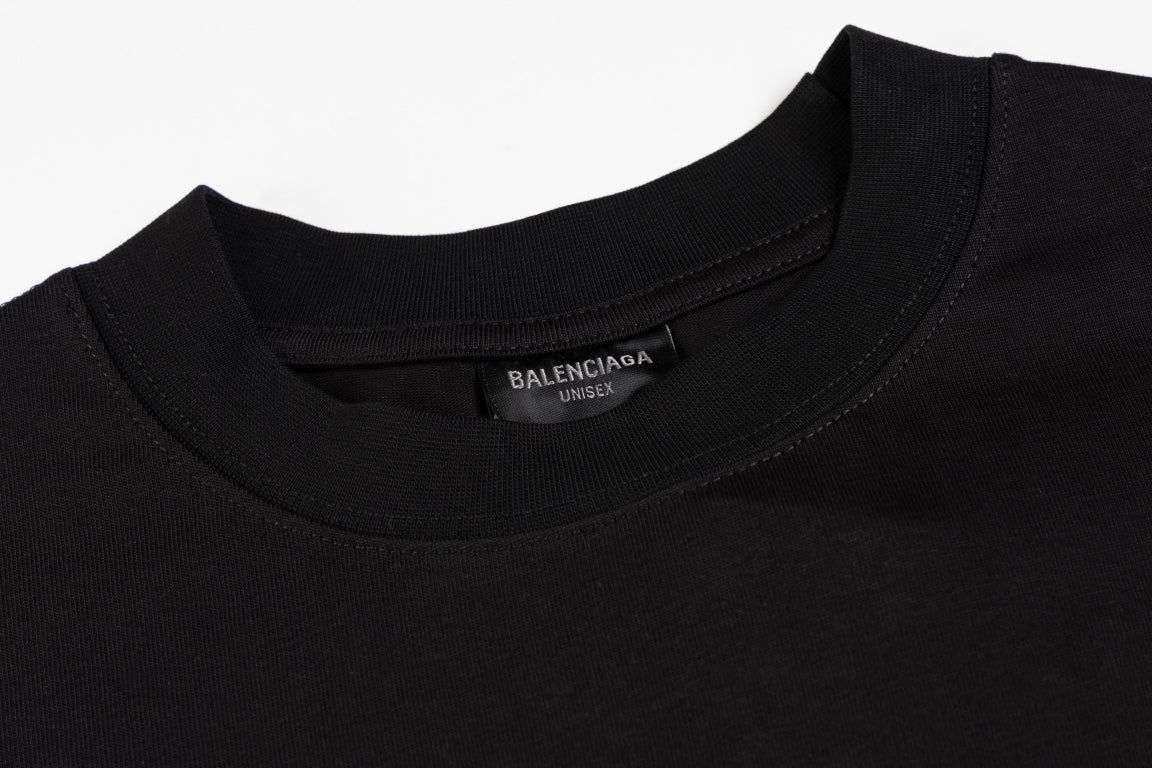 BALENCIAGA Mamba Collaboration Embroidered Logo T-Shirt Premium Oversized Unisex - Size 1/2/3/4