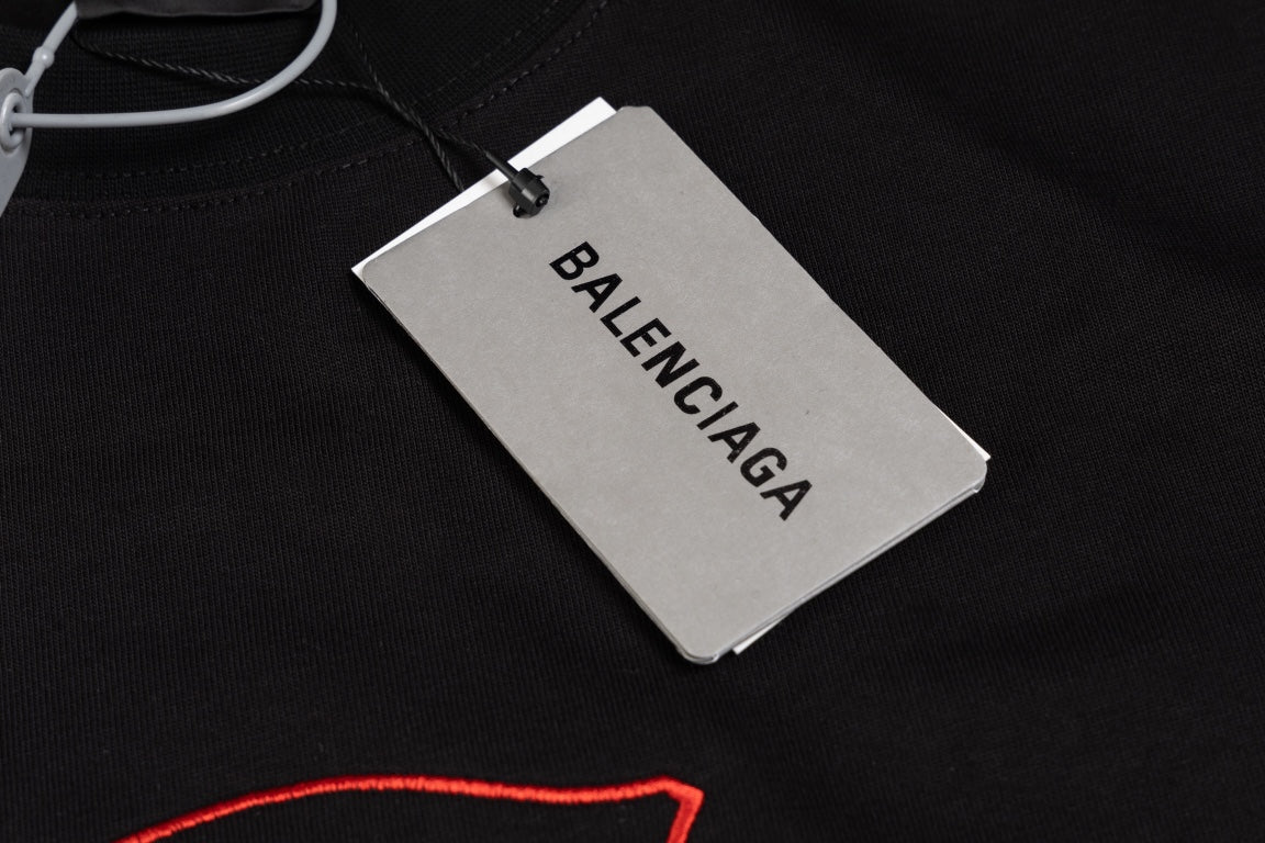 BALENCIAGA Mamba Collaboration Embroidered Logo T-Shirt Premium Oversized Unisex - Size 1/2/3/4