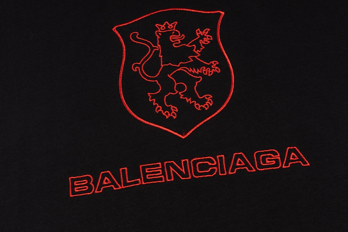 BALENCIAGA Mamba Collaboration Embroidered Logo T-Shirt Premium Oversized Unisex - Size 1/2/3/4