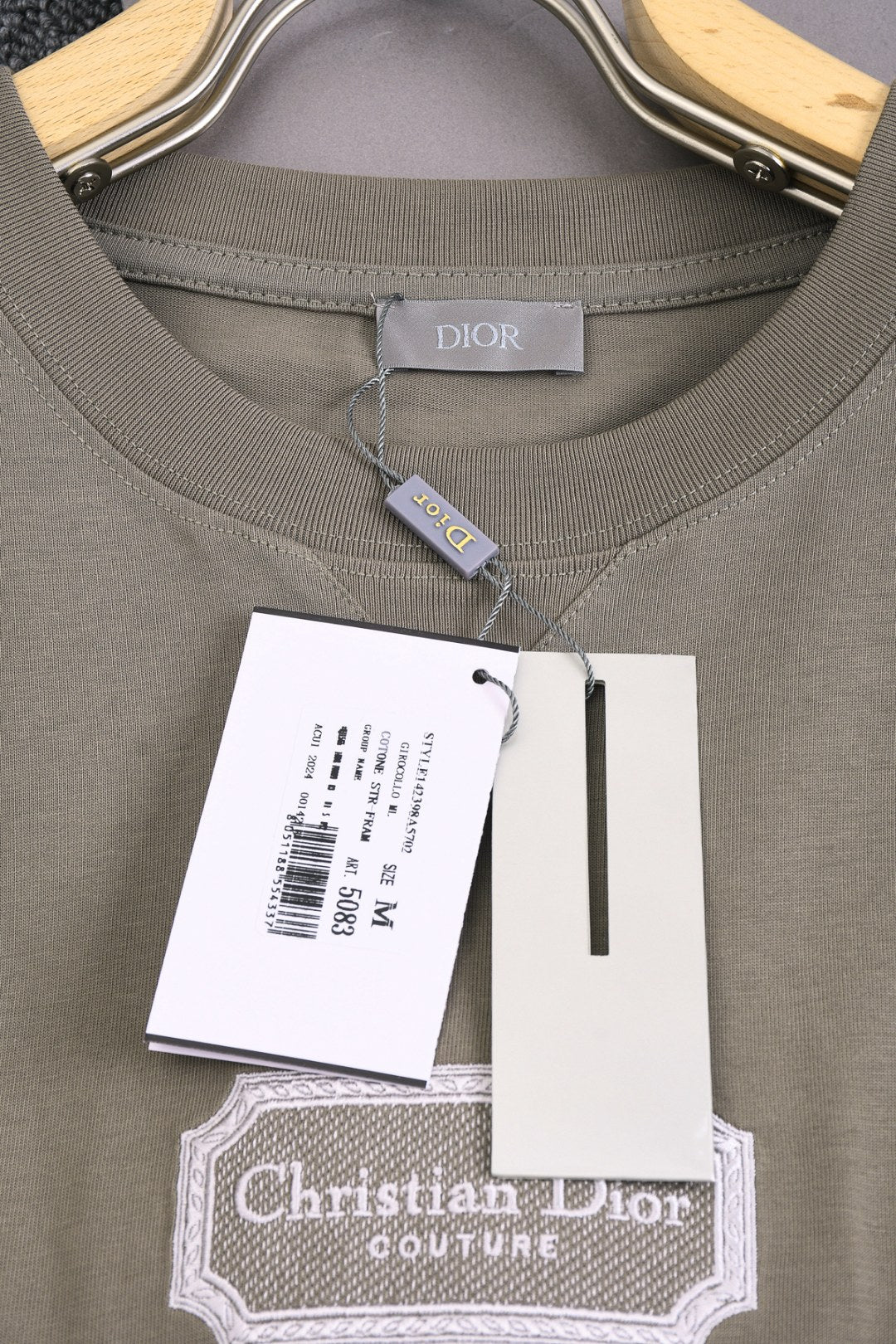 DIOR 25SS Classic CD Letter Frame Logo Embroidery T-Shirt | Pure Cotton | XS–L | 4 Colors