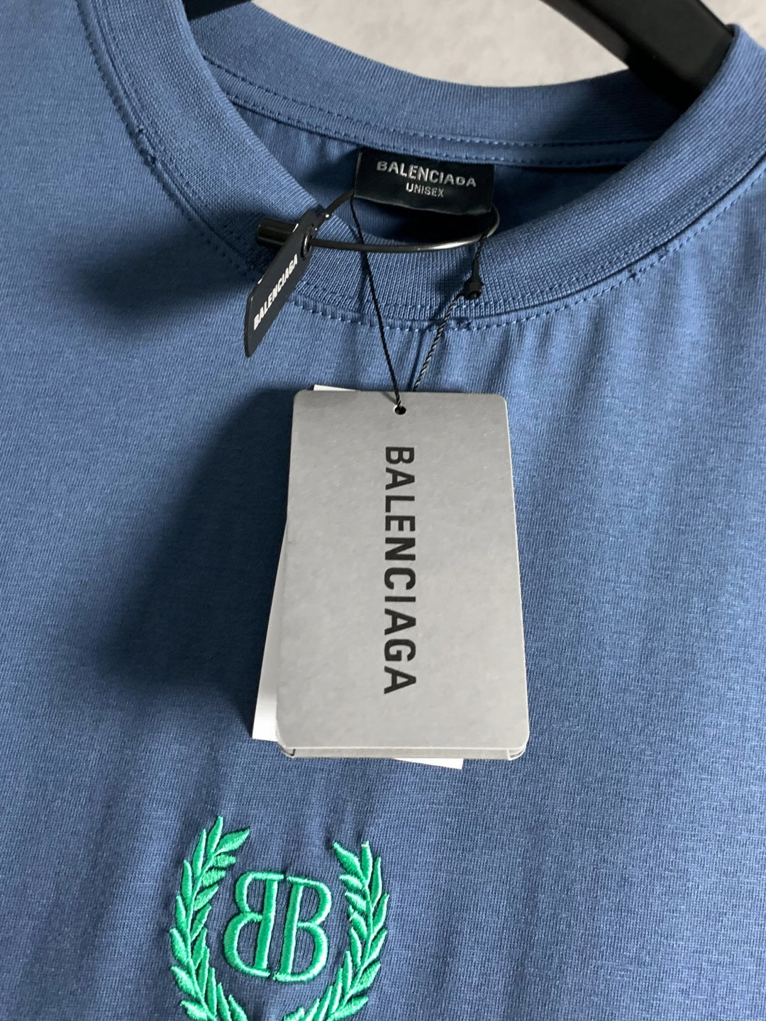 BALENCIAGA Double-B Wheat Crest Embroidered T-Shirt Premium Cotton Oversized Unisex - Size XS–L