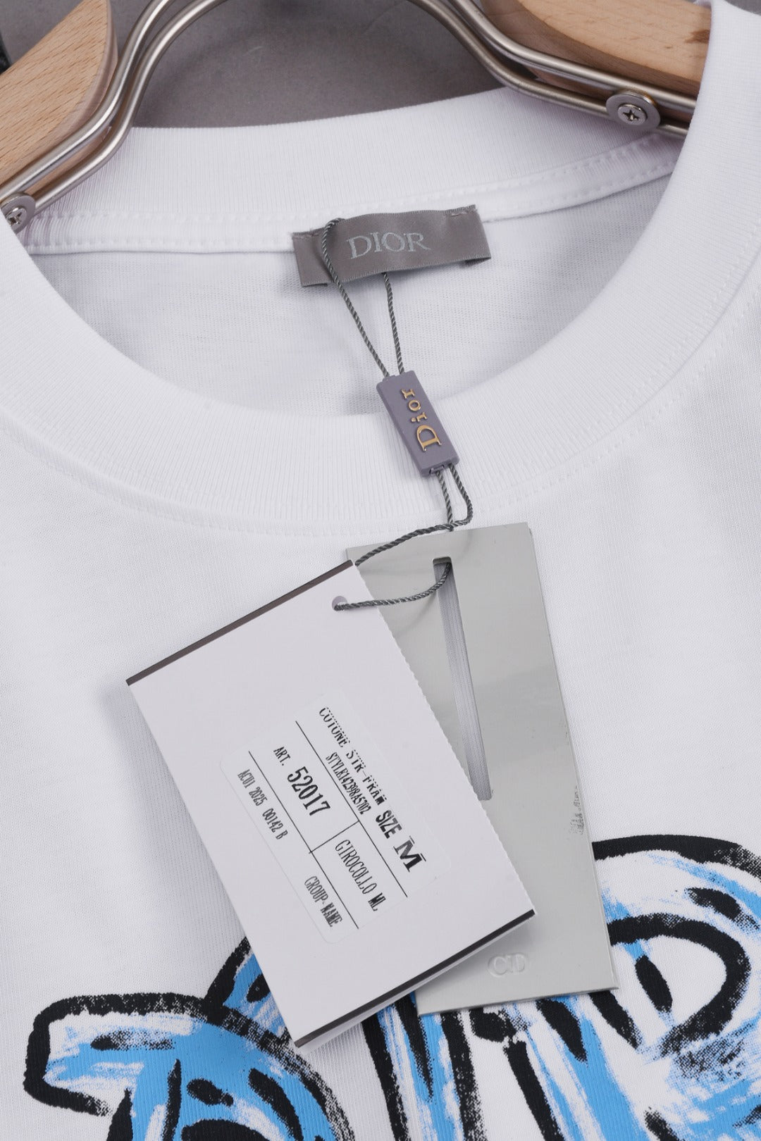 DIOR 25SS Classic Starry Graffiti Logo Print T-Shirt | Pure Cotton | XS–L | Black/White