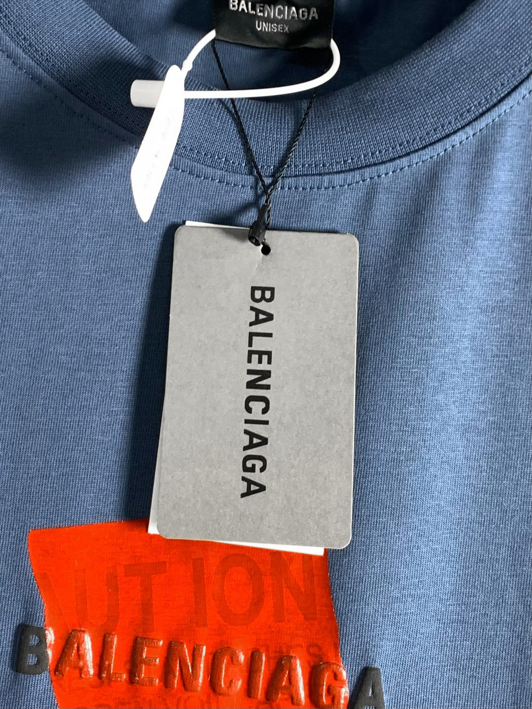 BALENCIAGA Tape Letter Embossed Print T-Shirt Multi-Layer Graphic Oversized Unisex - Size XS–L