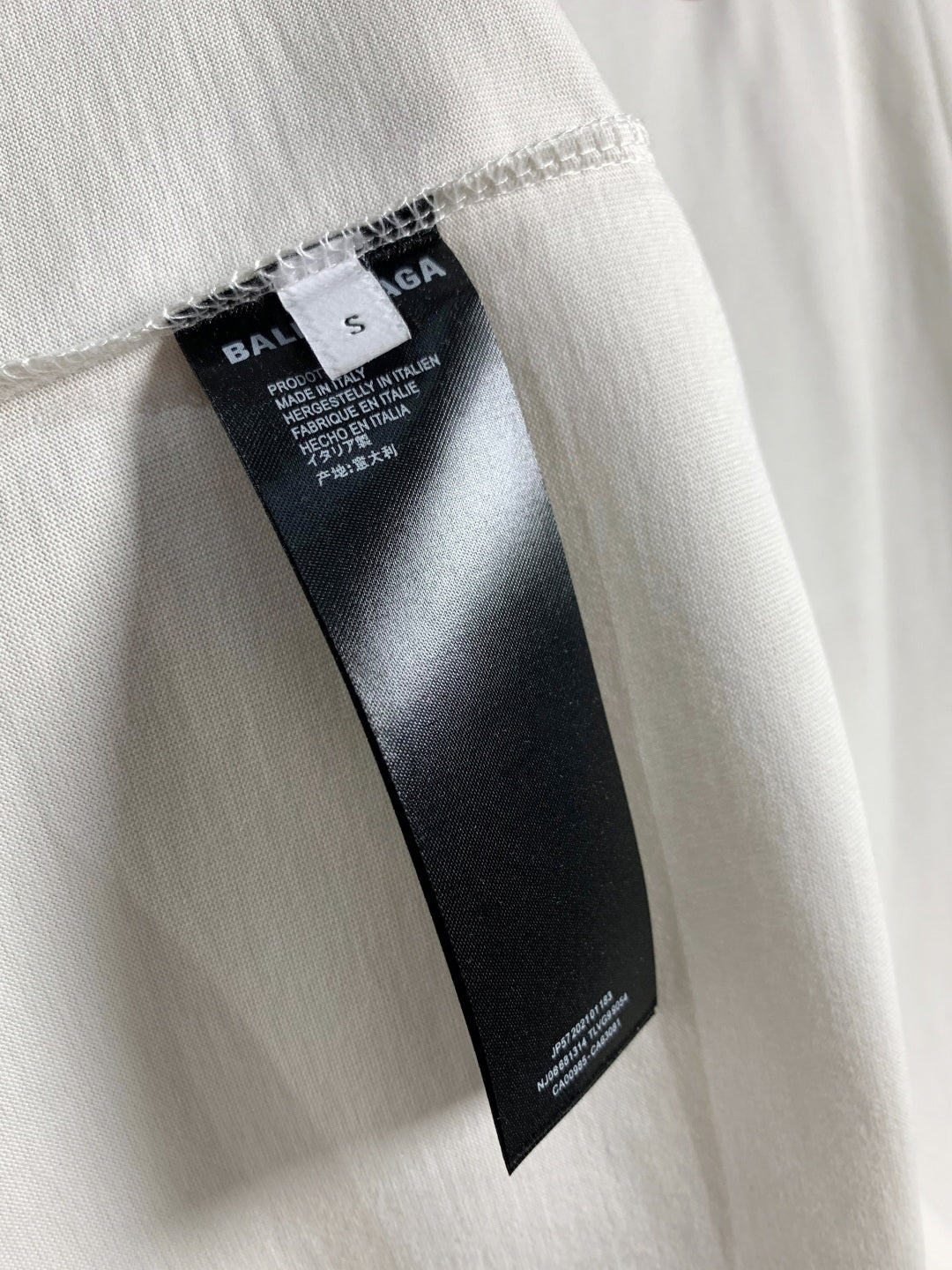 BALENCIAGA Tape Letter Embossed Logo T-Shirt Multi-Layer Print Oversized Unisex - Size XS–L