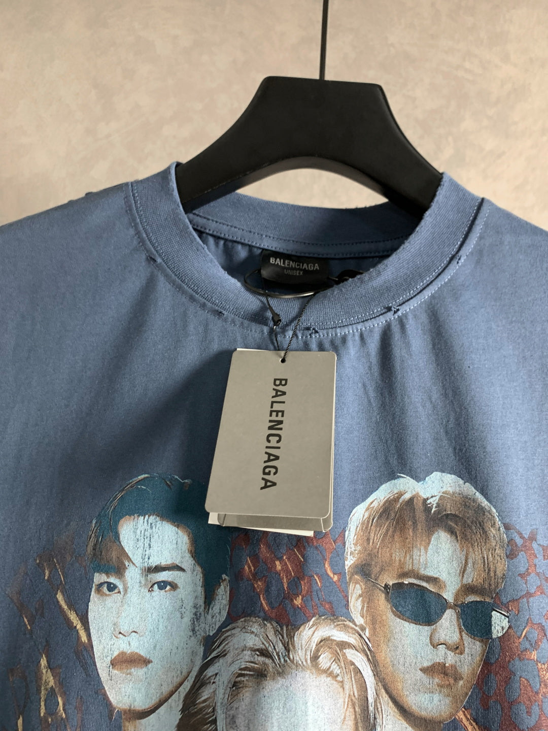 BALENCIAGA PP Krit Graphic Embroidered T-Shirt Premium Cotton Oversized Unisex - Size XS–L