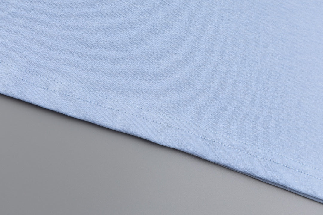 DIOR Embroidered Fluorescent Letter T-Shirt | Gift Box J15 | XS–L | Unisex | Light Blue