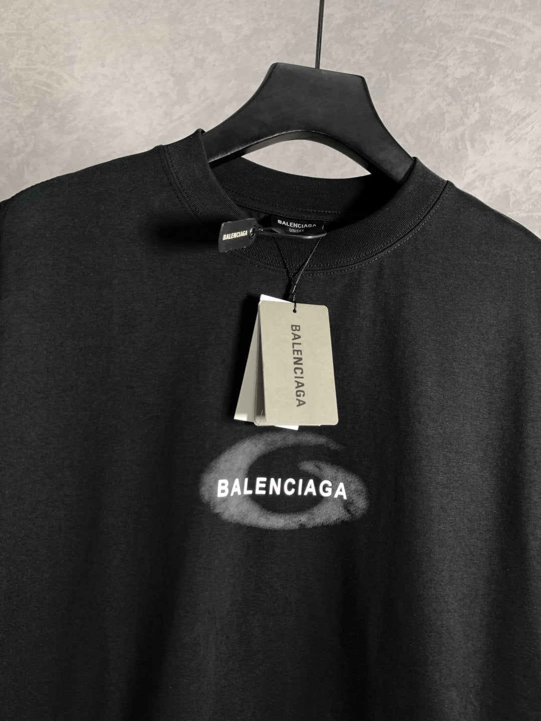 BALENCIAGA Gradient Logo Print T-Shirt Premium Cotton Oversized Unisex - Size XS–L