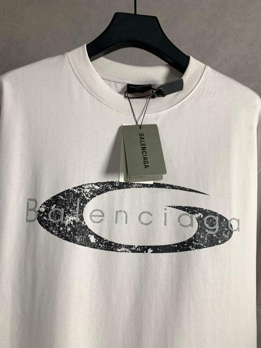 BALENCIAGA Gradient Logo Front Print T-Shirt Premium Cotton Oversized Unisex - Size XS–L