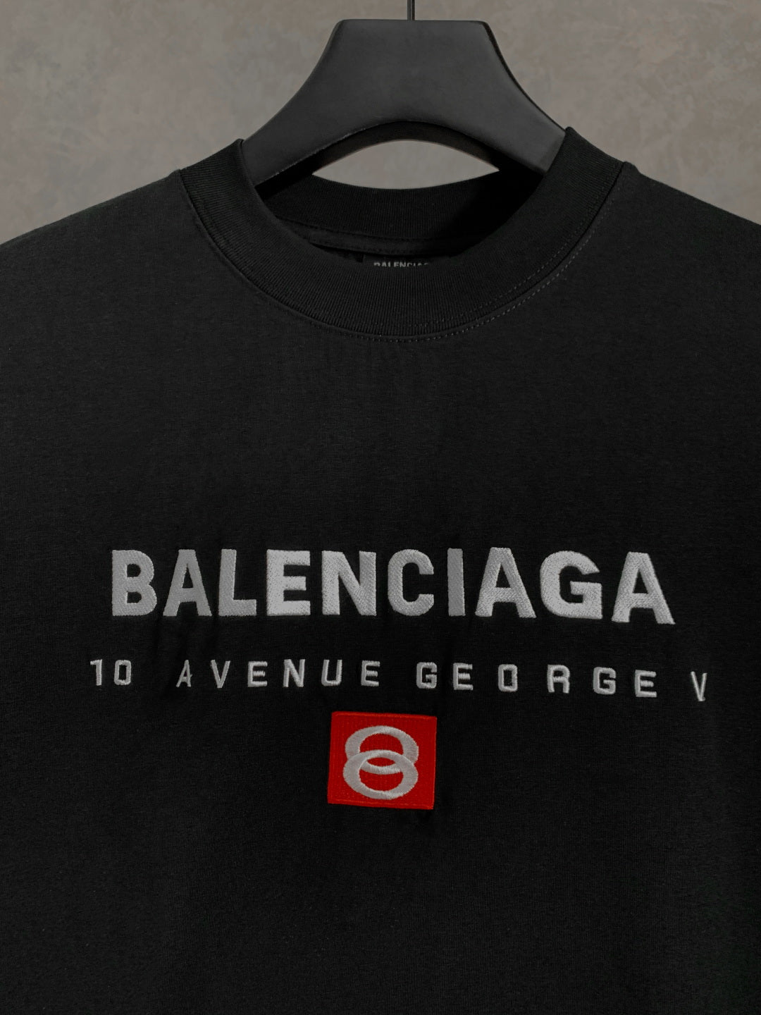 BALENCIAGA Double Ring Logo Embroidered T-Shirt Premium Cotton Oversized Unisex - Size XS–L