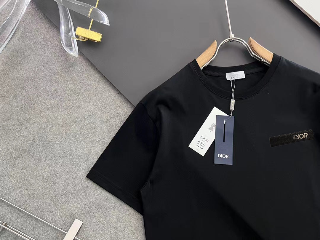DIOR 2025 Early Spring T-Shirt | Handcrafted Gold Thread Logo | OS Fit | Unisex | Sizes S–XXL