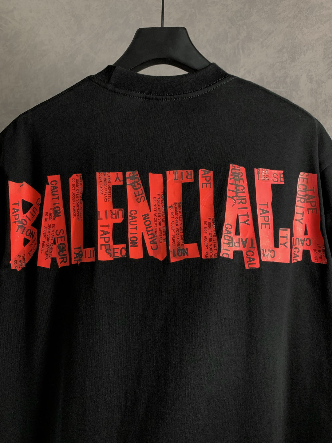 BALENCIAGA Back Tape Logo T-Shirt Premium Cotton Layered Print Oversized Unisex - Size XS–L