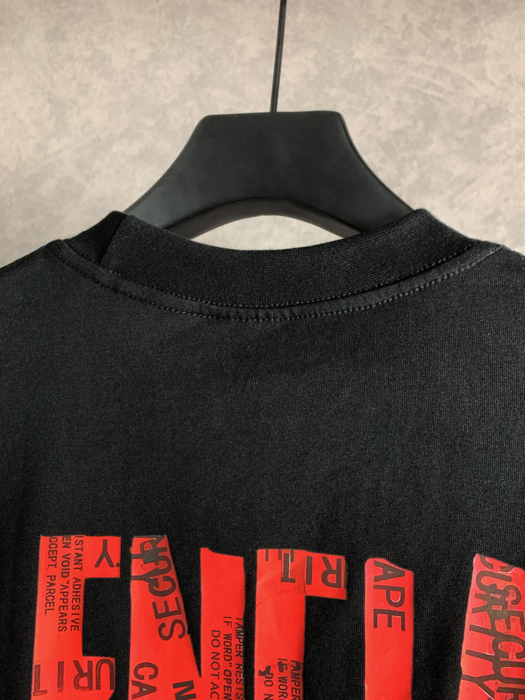 BALENCIAGA Back Tape Logo T-Shirt Premium Cotton Layered Print Oversized Unisex - Size XS–L