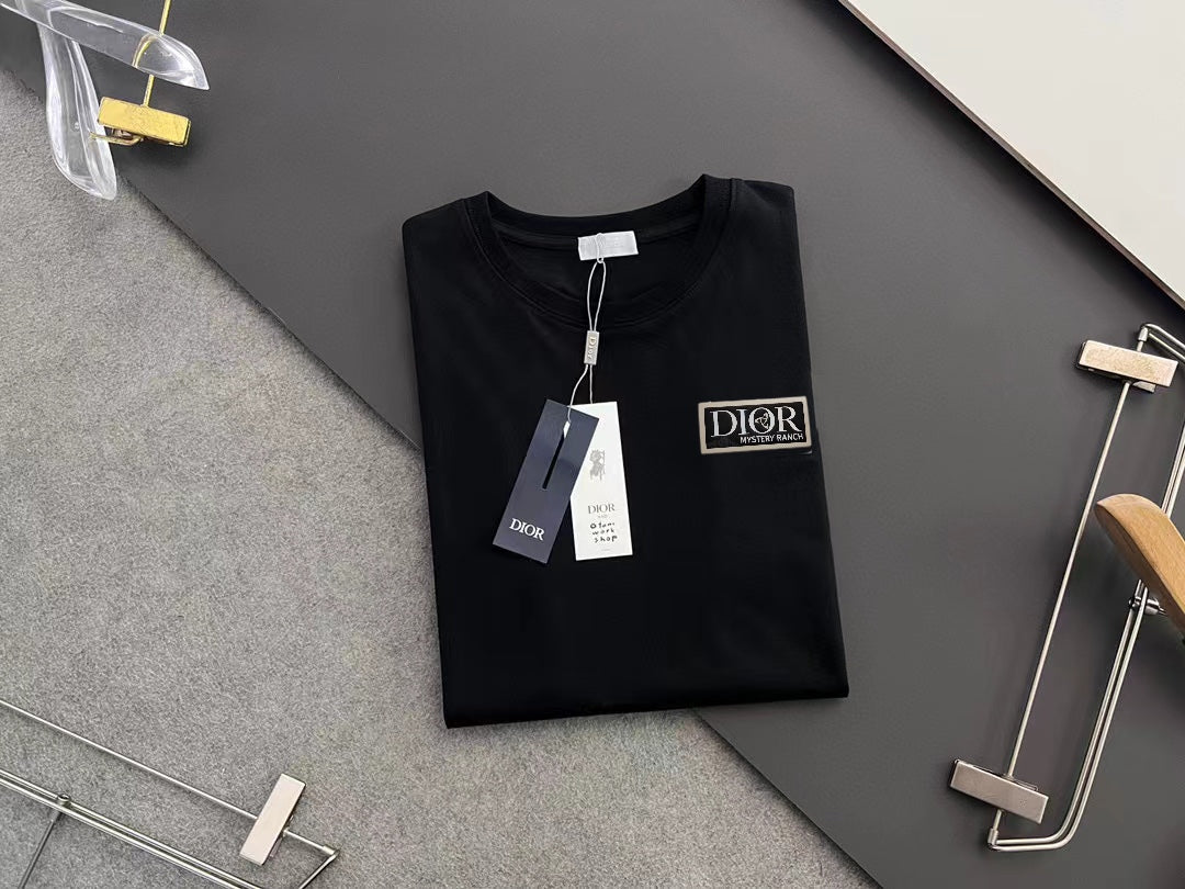 DIOR 2025 Early Spring T-Shirt | Handcrafted Gold Thread Logo | OS Fit | Unisex | Sizes S–XXL