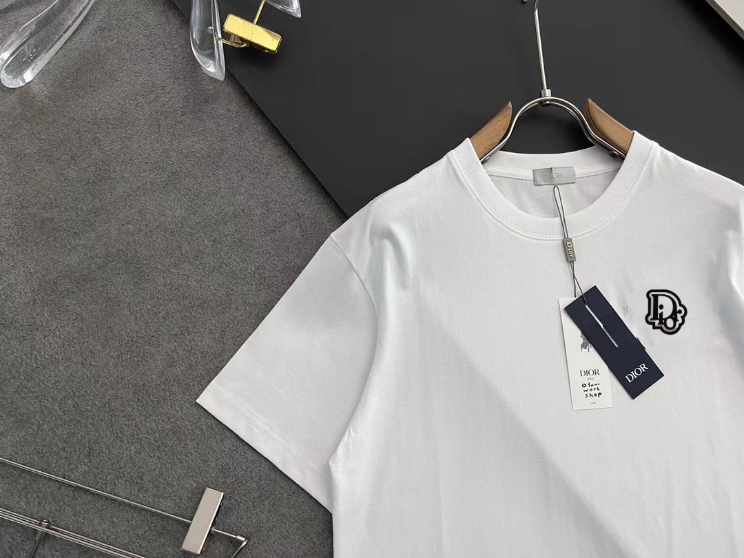 DIOR 2025 Early Spring T-Shirt | Handcrafted Gold Thread Logo | OS Fit | Unisex | Sizes S–XXL