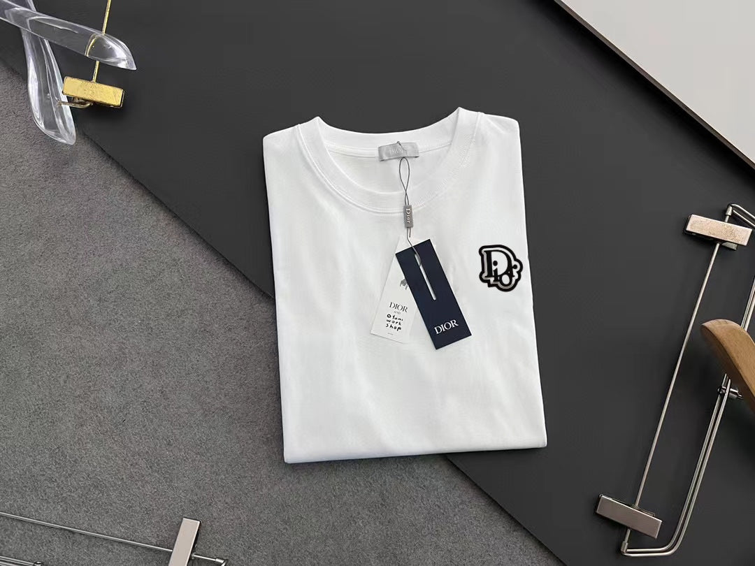 DIOR 2025 Early Spring T-Shirt | Handcrafted Gold Thread Logo | OS Fit | Unisex | Sizes S–XXL